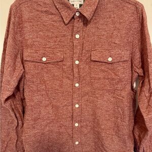 Sun + Stone Men's Red Button-Up Grindle Shirt
